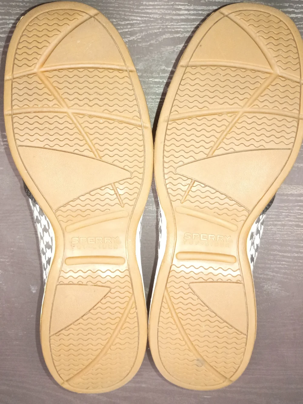 Sperry Black Leather Moc-Toe Boat Shoes. Cream Soles. Men's Fit 10.5 (Label 11)